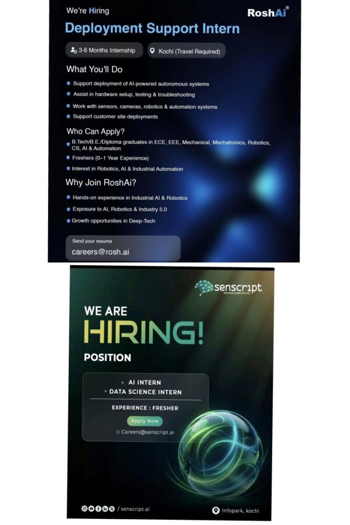 Deployment Support Intern, AI Intern, Data science Intern