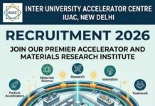 Direct Recruitment on Inter-University Accelerator Centre inter university accelerator centre recruitment 2026