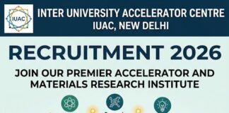 Direct Recruitment on Inter-University Accelerator Centre inter university accelerator centre recruitment 2026