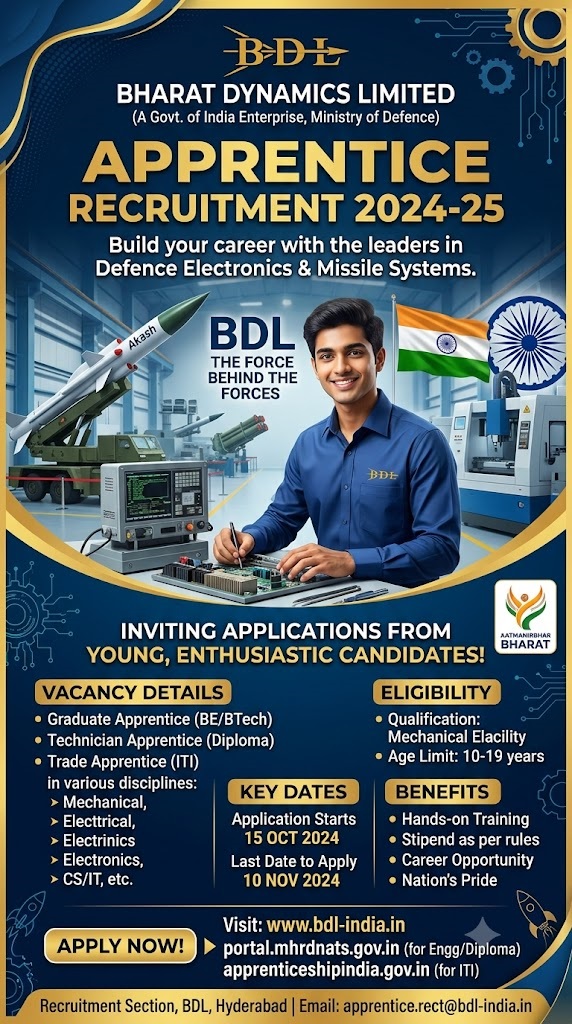 Bharat Dynamic Limited Apprenticeship Training