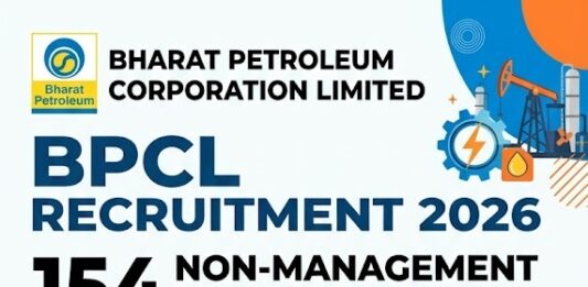 BPCL Recruitment – 154 Non Management Vacancies BPCL Recruitment - Non Management Vacancies