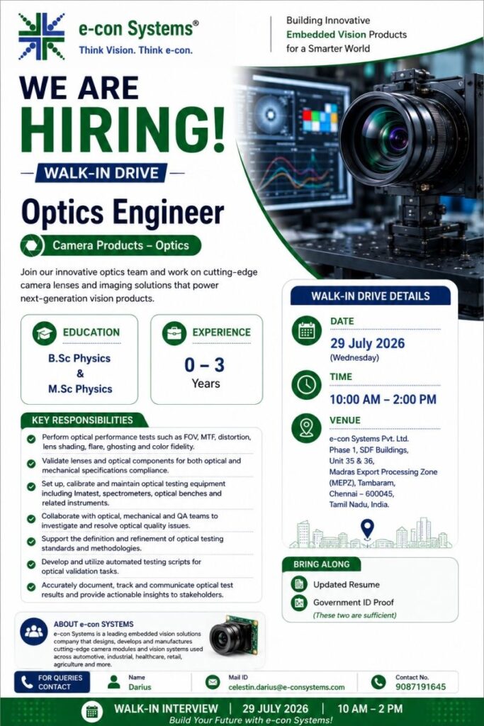E-Con Optics Engineer