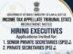 Income Tax Appellate Tribunal hiring Sr. Private Secretaries and Private Secretaries Secretary