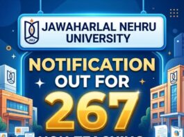JNU Notification - 267 Non Teaching Vacancy