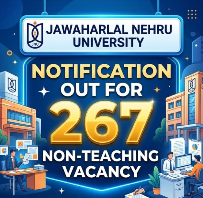 no JNU Notification - 267 Non Teaching Vacancy