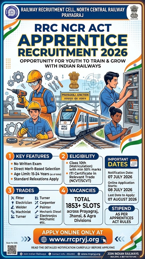 RRC NCR Act Apprentice Recruitment 2026