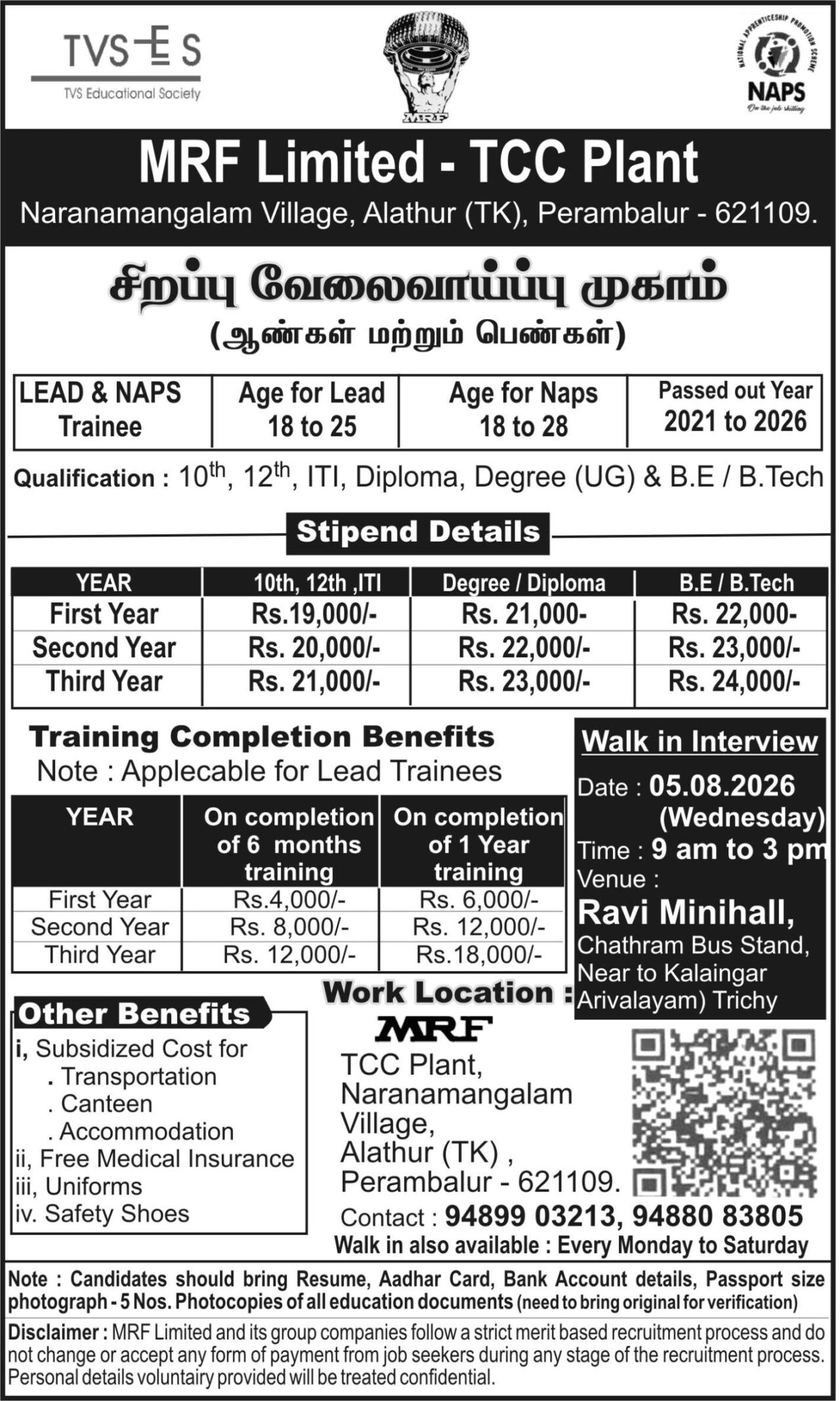 MRF Limited - Job Fair