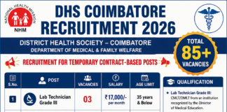 DHS Coimbatore Recruitment 2026