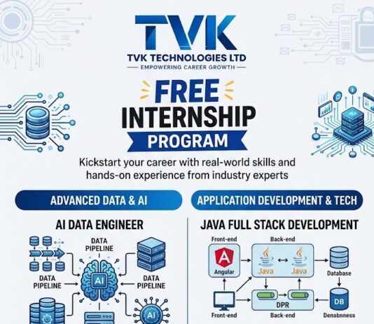 TVK Technologies – Free Internship Program!!!