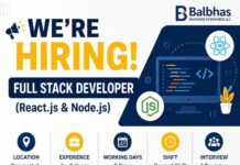 Immediate Opening: Full Stack Developer in Chennai! Balbhas