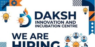 DAKSH Innovation and Incubation Centre – Walk in 21-08.2026 DIIC Recruitment