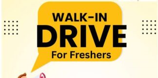 Walk in drive for Freshers!!!