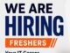 we are hiring freshers!