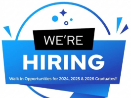 Walk in Opportunities for 2024,2025 & 2026 Graduates!!