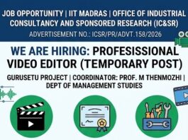 Professional Video Editor at IIT Madras
