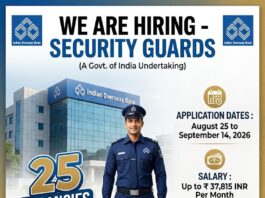 IOB Security Guard Recruitment 2026 IOB Security Guard recruitment