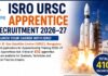 ISRO URSC Apprentice Recruitment 2026โ27 ISRO URSC Apprentice Recruitment 2026โ27