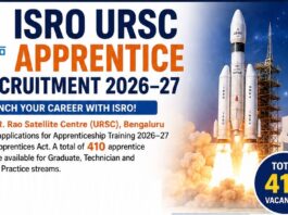 ISRO URSC Apprentice Recruitment 2026–27