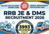 RRB JE & DMS Recruitment 2026 -3993 Vacancies RRB JE DMS Notification