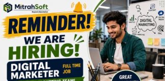 MitrahSoft Solutions hiring Digital Marketer