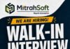 Walk in Interview for Freshers at Madurai Mitrahsoft Solutions Private Limited
