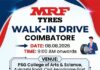 MRF Walk-In Interview at Coimbatore MRF Walk in Coimbatore