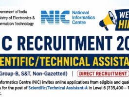 NIC Scientific/Technical Assistant-A Recruitment 2026