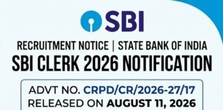 State Bank of India (SBI) Recruitment 2026 – Junior Associate SBI CLERK