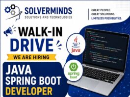 WALK-IN DRIVE – JAVA SPRING BOOT DEVELOPER