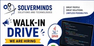 Solverminds Walk-in for JavaDeveloper WALK-IN DRIVE – JAVA SPRING BOOT DEVELOPER