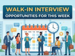 Walk in INterview Opportunity