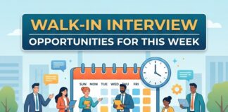 Walk in INterview Opportunity