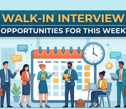 Walk in Opportunities for this week!!! Walk in INterview Opportunity