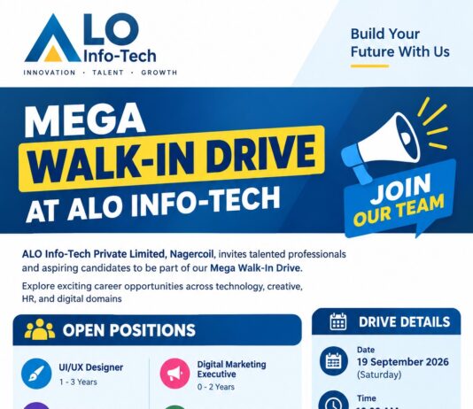 Mega Walk-in drive at ALO Infotech MEGA WALK-IN DRIVE AT ALO INFO-TECH
