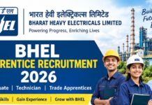 BHEL Apprentice Recruitment 2026 BHEL Apprentice recruitment