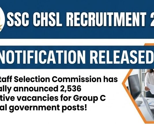 SSC CHSL Recruitment 2026 Notification Out SSC CHSL
