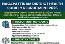 Nagapattinam DHS Recruitment 2026