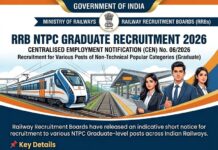 RRB NTPC Graduate Recruitment 2026