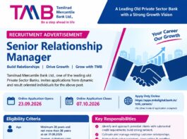 TMB hiring Senior Relationship Manager