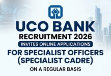UCO Bank Specialist Officer Recruitment