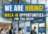 This Week’s Walk-In Job Openings!