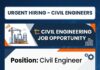 URGENT HIRING – CIVIL ENGINEERS Urgent hiring - Civil Engineers