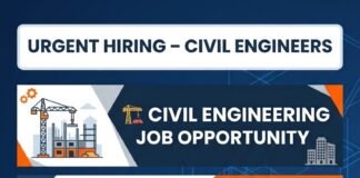 URGENT HIRING – CIVIL ENGINEERS Urgent hiring - Civil Engineers