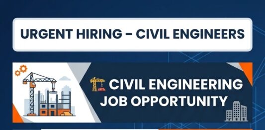 URGENT HIRING – CIVIL ENGINEERS Urgent hiring - Civil Engineers