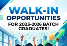 Spot Hiring Event for 2023–2026 Graduates! Walk in opportunities 2023-2026 batch students
