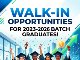 Spot Hiring Event for 2023–2026 Graduates! Walk in opportunities 2023-2026 batch students