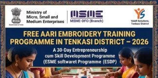 Free Aari Embroidery Training Programme in Tenkasi District – 2026