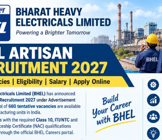 BHEL Artisan Grade IV Recruitment 2027 BHEL-Artisan-Recruitment