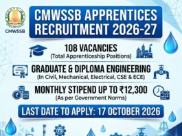 CMWSSB Apprentices Recruitment 2026-27