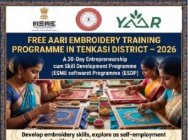 Free Aari Embroidery Training Programme in Tenkasi District – 2026